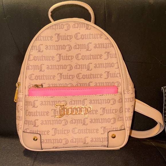 Juicy Couture Handbags - NWOT Juicy Couture Beige and Pink Backpack